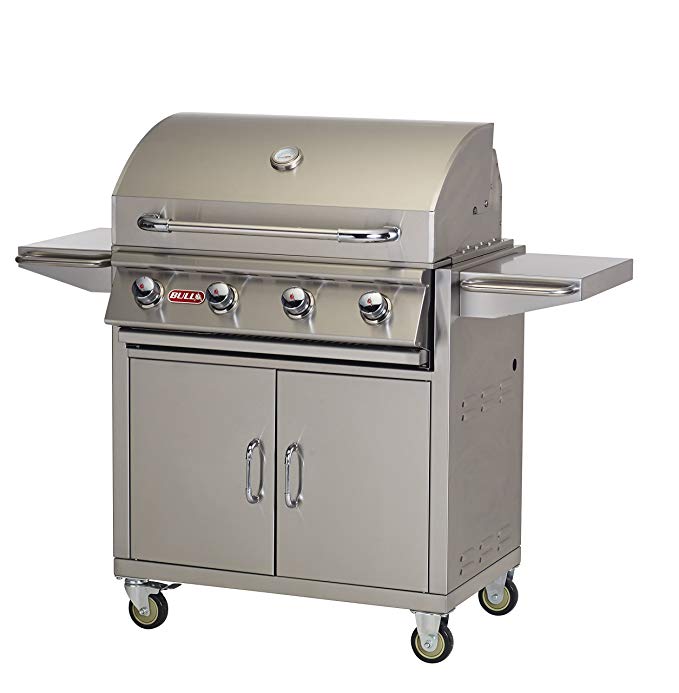 An image of Bull 26001 Outlaw 30'' Liquid Propane Stainless Steel Grill | KnowYourGrill 