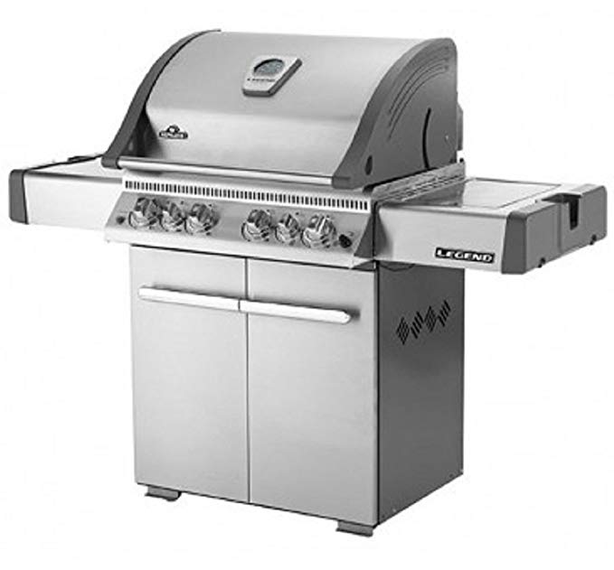 An image of NAPOLEON Legend Gas Stainless Steel Freestanding Infrared Covered Grill