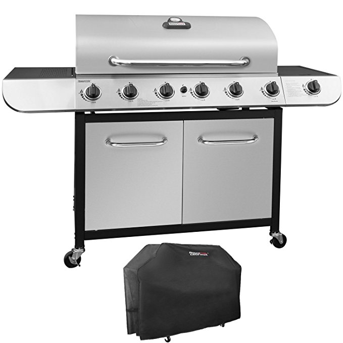 An image of Royal Gourmet SG6001C Classic Gas Stainless Steel Covered Grill