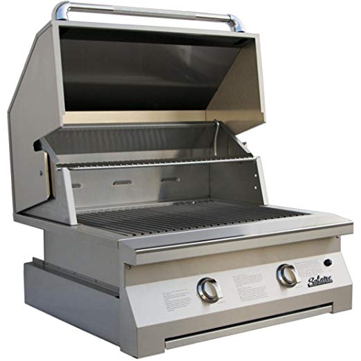 An image of Solaire 30'' Natural Gas Stainless Steel Built-In Covered Grill | KnowYourGrill 