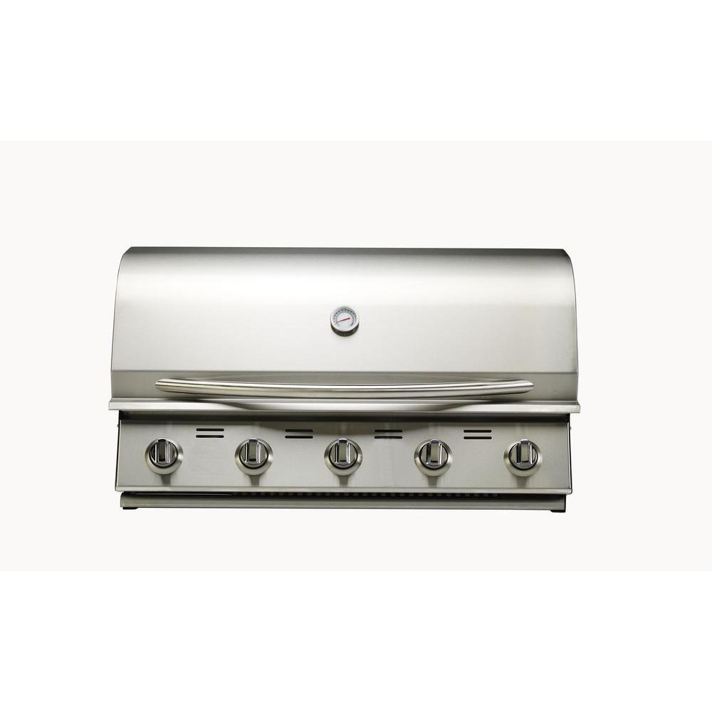 An image of Bullet 54659 Natural Gas Stainless Steel Built-In Covered Grill | KnowYourGrill 