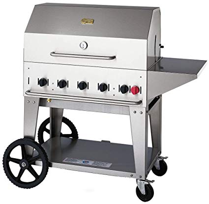 An image related to Crown Verity Liquid Propane Stainless Steel Freestanding Covered Grill