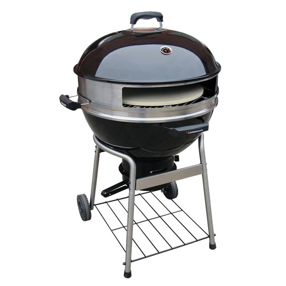 An image of LANDMANN 525110 23" Charcoal Freestanding Kettle Grill | KnowYourGrill 