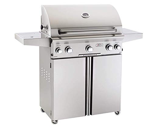 An image of AOG 30PCL L Series 30'' Propane Gas Stainless Steel Rotisserie Grill