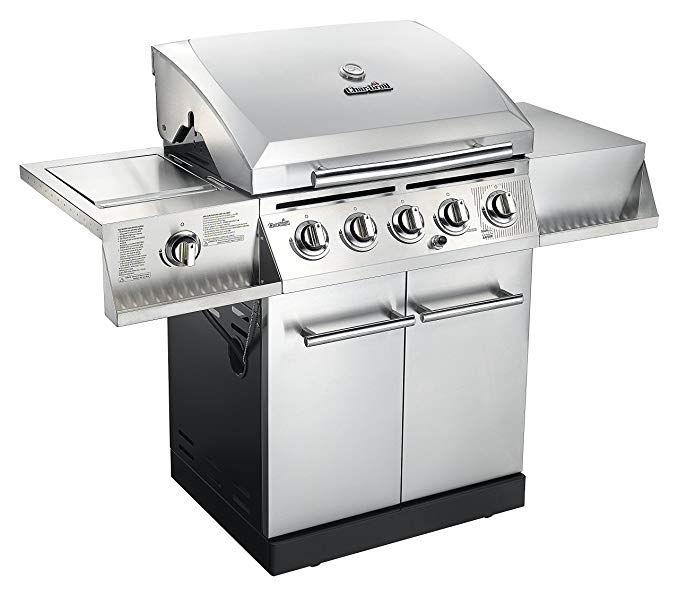 An image of Char-Broil 463215515 Gas Stainless Steel Freestanding Covered Grill | KnowYourGrill 