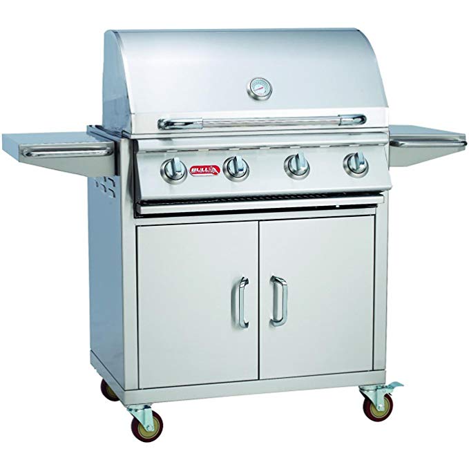 An image of Bull 26002 30'' Natural Gas Stainless Steel Freestanding Grill | KnowYourGrill 