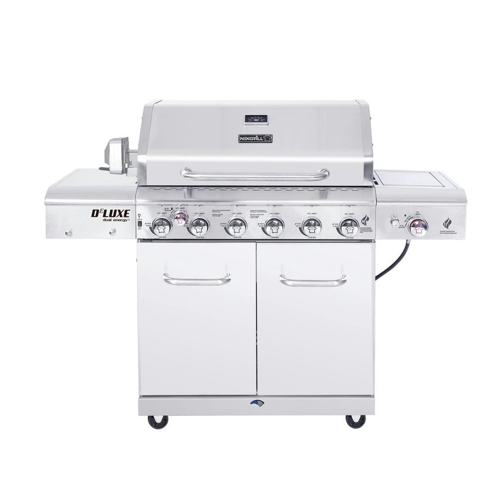 An image of Nexgrill 720-0896C Deluxe Propane Gas Stainless Steel Freestanding Rotisserie Grill | KnowYourGrill 