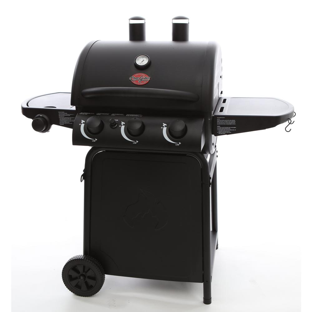 An image of Char-Griller 3072 Propane Gas Steel Freestanding Covered Grill