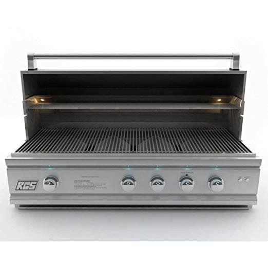 An image of RCS Cutlass Pro 42'' Natural Gas Stainless Steel Built-In Infrared Rotisserie Grill