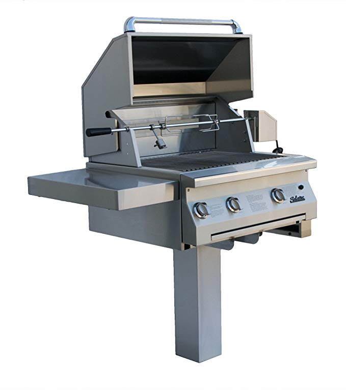 An image of Solaire SOL-AGBQ-30VI-NG-IGP 30'' Natural Gas Stainless Steel Rotisserie Grill