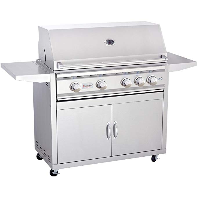 An image of Summerset TRL Series 38" Natural Gas Stainless Steel Freestanding Covered Grill