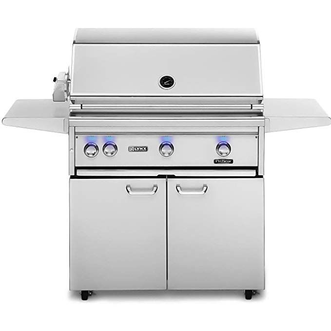 An image of Lynx L36ASFR-LP 36'' Propane Gas Stainless Steel Rotisserie Grill | KnowYourGrill 