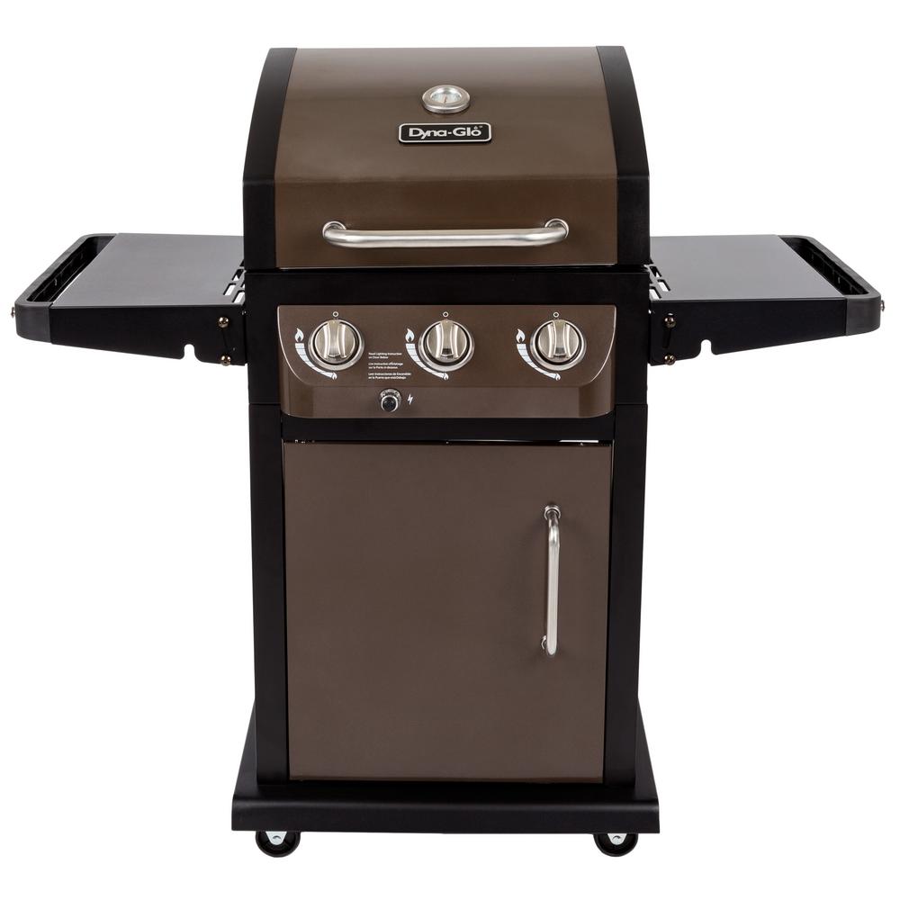 An image of Dyna-Glo DGB390BNP-D Propane Gas Stainless Steel Freestanding Covered Grill