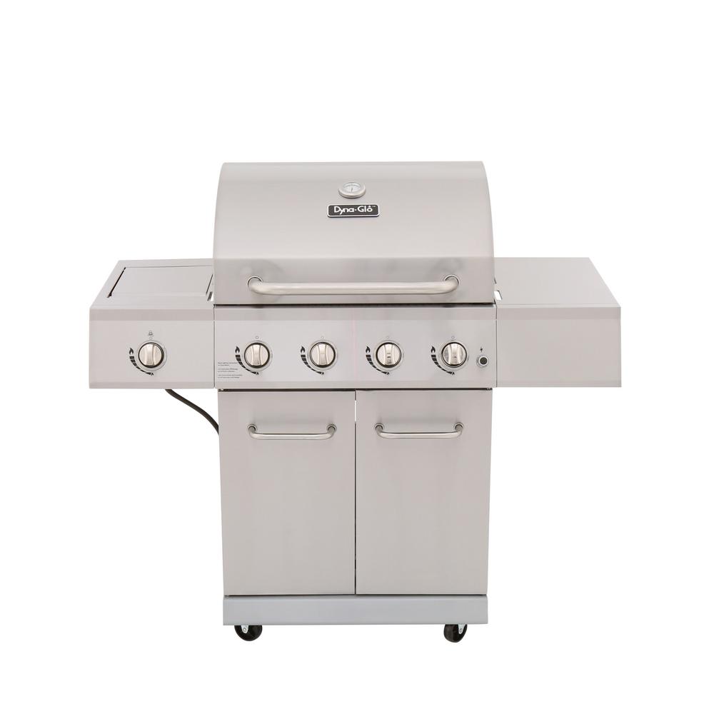 An image related to Dyna-Glo DGE486SSP-D Propane Gas Stainless Steel Freestanding Covered Grill