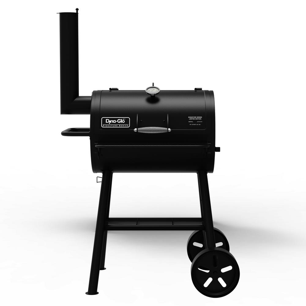 An image related to Dyna-Glo DGSS443CB-D Charcoal Stainless Steel Freestanding Barrel Grill