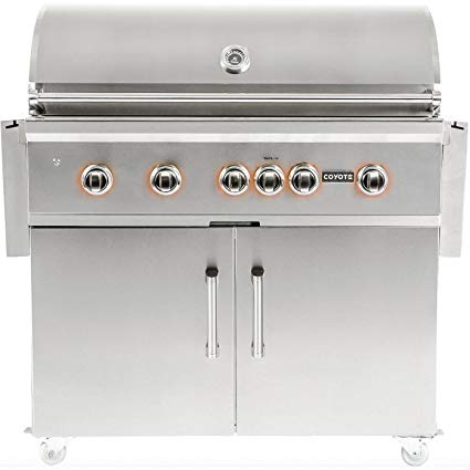 An image related to Coyote S-Series 42'' Propane Gas Stainless Steel Freestanding Rotisserie Grill