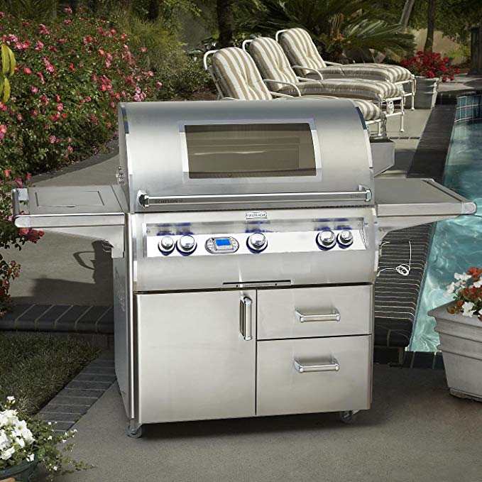 An image of Fire Magic E790S-4L1P-62-W Diamond Propane Gas Stainless Steel Covered Grill