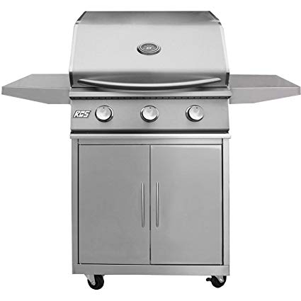 An image of RCS Premier 26" Natural Gas Stainless Steel Freestanding Covered Grill