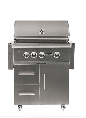 An image of Coyote C2SL30LPFS S-Series 30'' Propane Gas Covered Grill