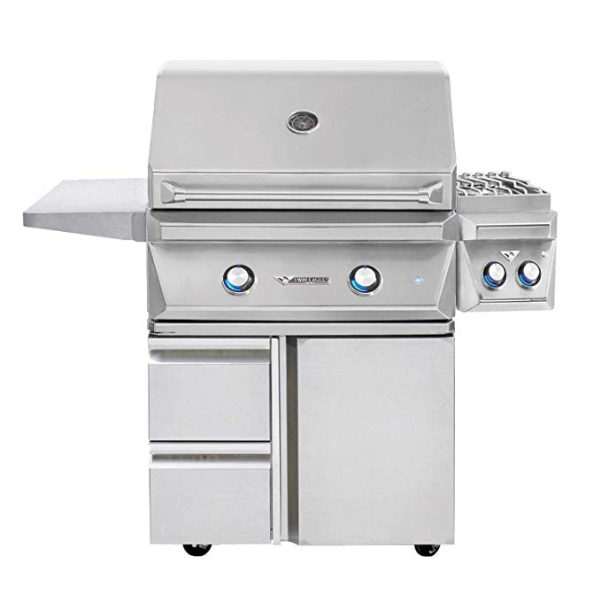 An image of Twin Eagles TEBQ30G-CL 30'' Propane Gas Stainless Steel Freestanding Covered Grill