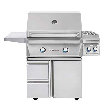 An image of Twin Eagles TEBQ30G-CN 30'' Natural Gas Stainless Steel Freestanding Covered Grill | KnowYourGrill 