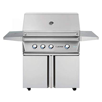 An image of Twin Eagles TEBQ36G-CL 36'' Propane Gas Stainless Steel Freestanding Covered Grill | KnowYourGrill 