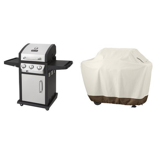 An image of Dyna-Glo Liquid Propane Stainless Steel Freestanding Covered Grill