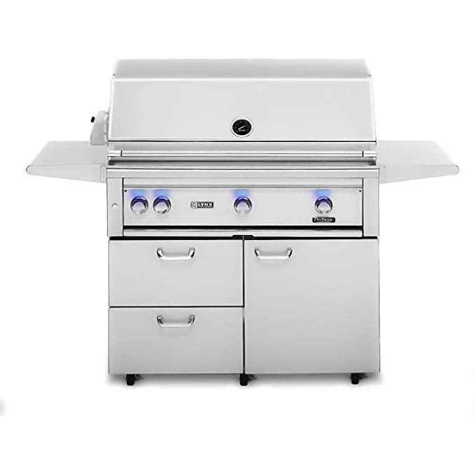 An image of Lynx L42ASFR-NG 42'' Natural Gas Stainless Steel Rotisserie Grill | KnowYourGrill 