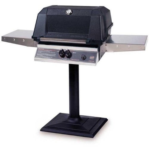 An image related to MHP WNK4DD-NS-MPB Natural Gas Cast Aluminum Freestanding Covered Grill