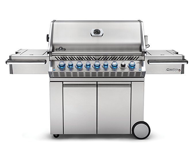 An image of NAPOLEON PRO665RSIBPSS Propane Gas Stainless Steel Freestanding Covered Grill | KnowYourGrill 