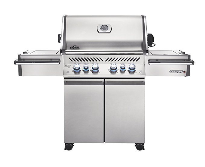 An image of NAPOLEON PRO500RSIBNSS-2 Pro Natural Gas Stainless Steel Rotisserie Grill | KnowYourGrill 