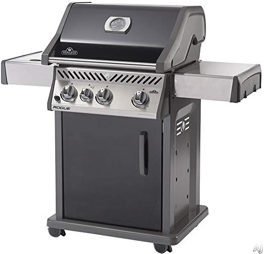 An image of NAPOLEON R425SBNK Rogue Gas Stainless Steel Covered Grill | KnowYourGrill 