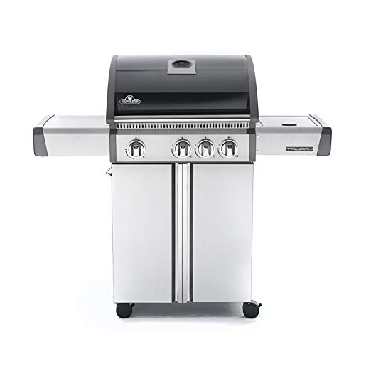 An image of NAPOLEON T410SBNK-OB Natural Gas Freestanding Covered Grill | KnowYourGrill 