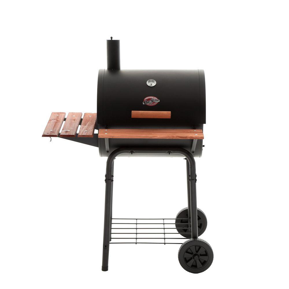 An image of Char-Griller 2123 Charcoal Steel Freestanding Barrel Grill