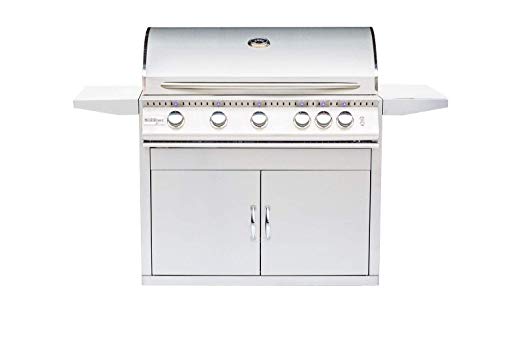 An image of Summerset SIZPRO40-NG-CART40SIZ Sizzler 40" Natural Gas Covered Grill