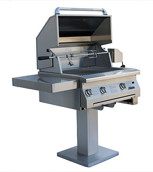 An image related to Solaire SOL-AGBQ-30VI-LP-BDP 30'' Propane Gas Stainless Steel Rotisserie Grill