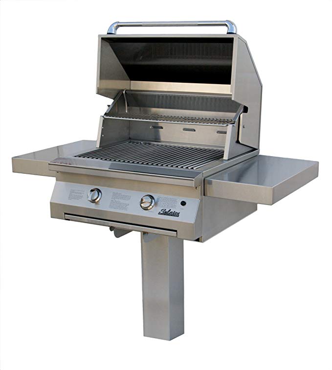 An image of Solaire SOL-IRBQ-30VI-NG-IGP 30'' Natural Gas Stainless Steel Covered Grill | KnowYourGrill 