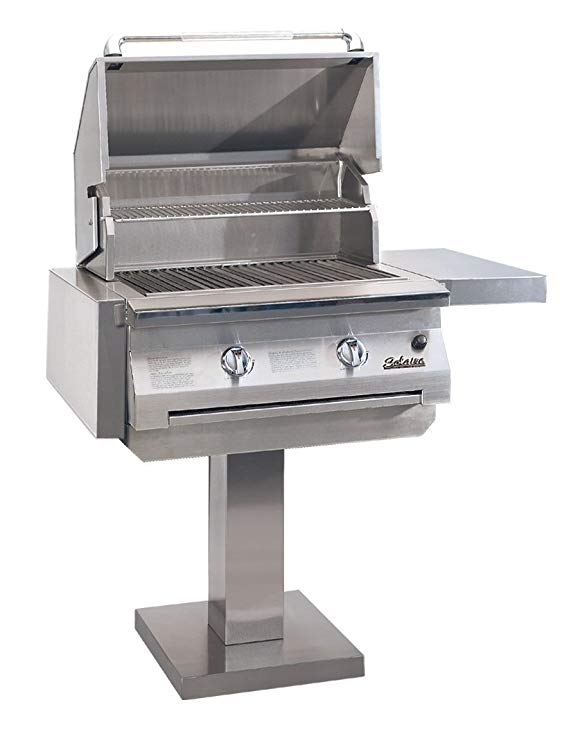 An image related to Solaire SOL-IRBQ-30VI-LP-BDP 30'' Propane Gas Stainless Steel Covered Grill