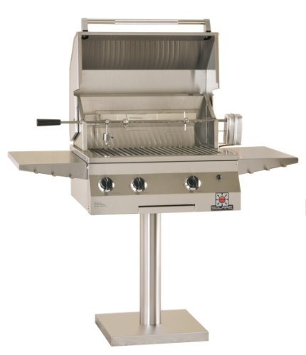 An image of Solaire SOL-AGBQ-27GVIXL-LP-BDP 27" Propane Gas Stainless Steel Rotisserie Grill