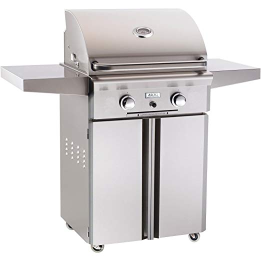 An image of American Outdoor Grill 24NC-00SP 24" Natural Gas Freestanding Covered Grill | KnowYourGrill 