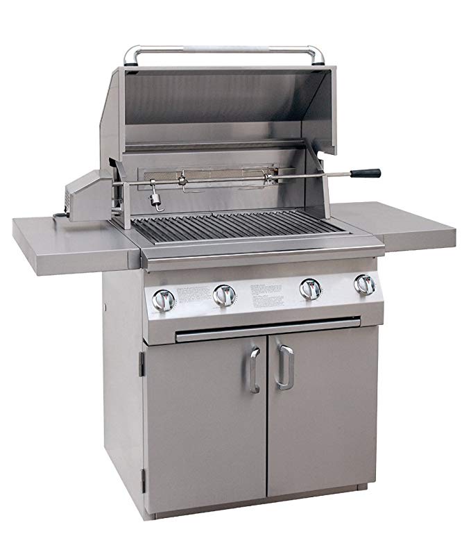 An image of Solaire SOL-AGBQ-30CVI-LP 30'' Propane Gas Stainless Steel Rotisserie Grill