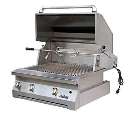 An image of Solaire SOL-AGBQ-30IR-NG 30'' Natural Gas Stainless Steel Covered Grill