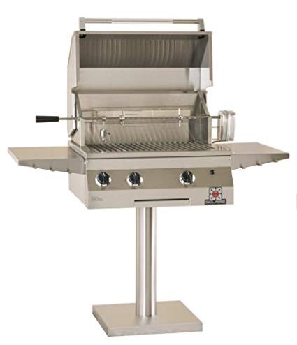 An image of Solaire SOL-AGBQ-27GIRXL-LP-BDP 27" Propane Gas Stainless Steel Rotisserie Grill