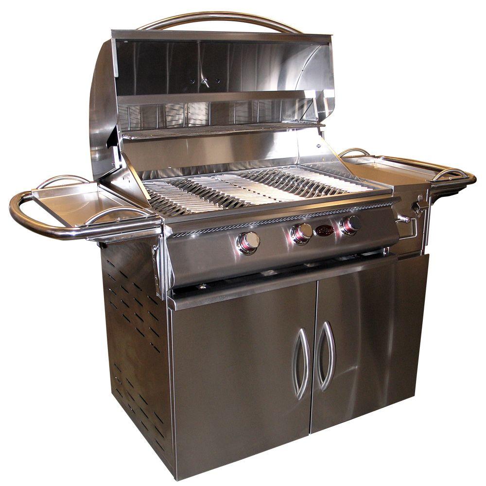 An image related to Cal Flame A-LA-Cart Plus Propane Gas Stainless Steel Freestanding Covered Grill