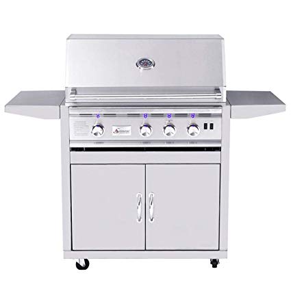 An image of Summerset TRL32-LP-CART32TRL TRL Series 32" Propane Gas Covered Grill | KnowYourGrill 