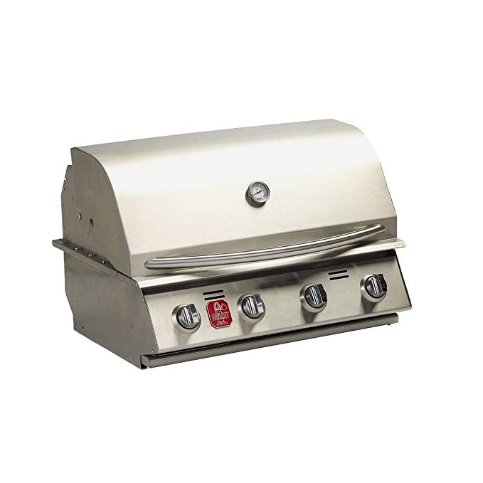 An image of Bull 98110 Liquid Propane Stainless Steel Built-In Covered Grill