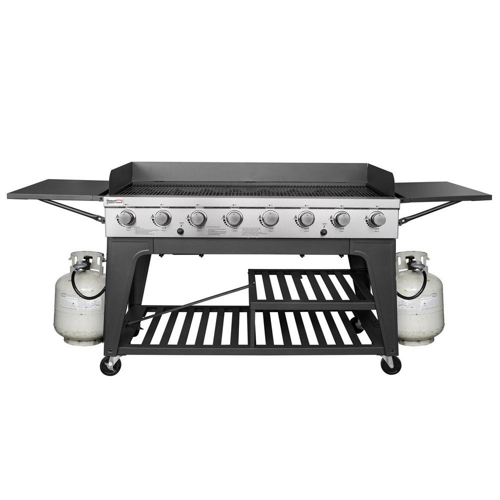 An image of Royal Gourmet GB8000 Propane Gas Stainless Steel Freestanding Open Grill | KnowYourGrill 