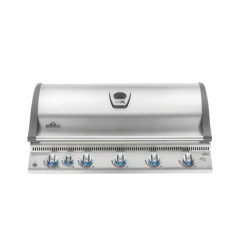 An image of NAPOLEON BILEX730RBINSS Natural Gas Stainless Steel Built-In Infrared Covered Grill