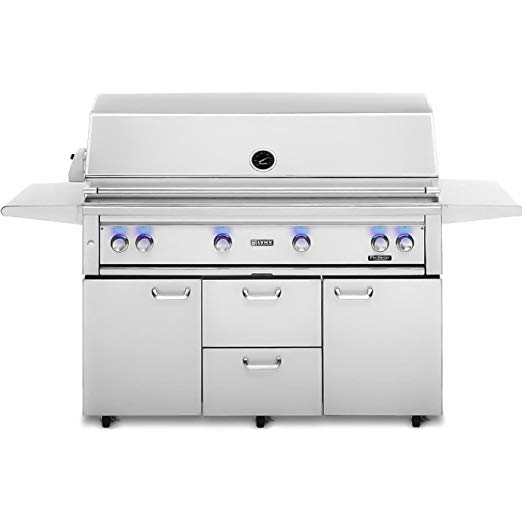 An image of Lynx L54PSFR-2-NG 54'' Natural Gas Stainless Steel Rotisserie Grill | KnowYourGrill 