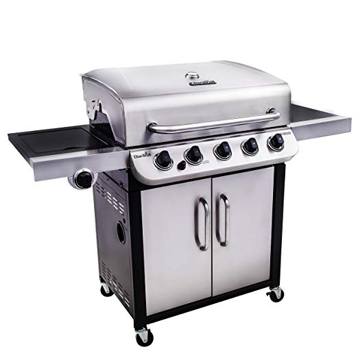 An image of Char-Broil 463275517 Performance Propane Gas Stainless Steel Covered Grill | KnowYourGrill 